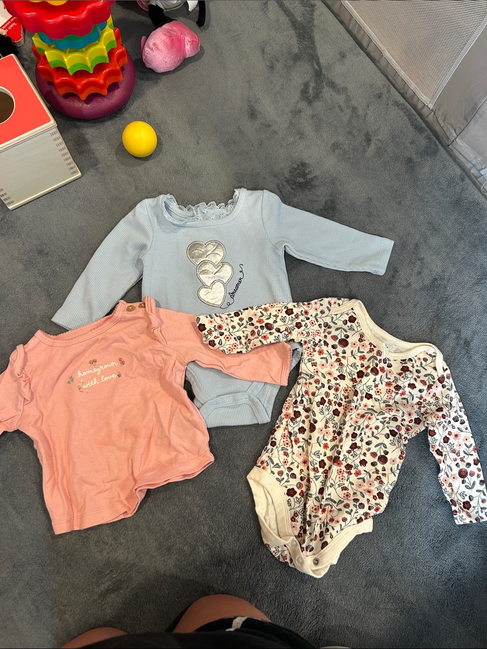 Long Sleeve Baby Top Bundle, 6 months
